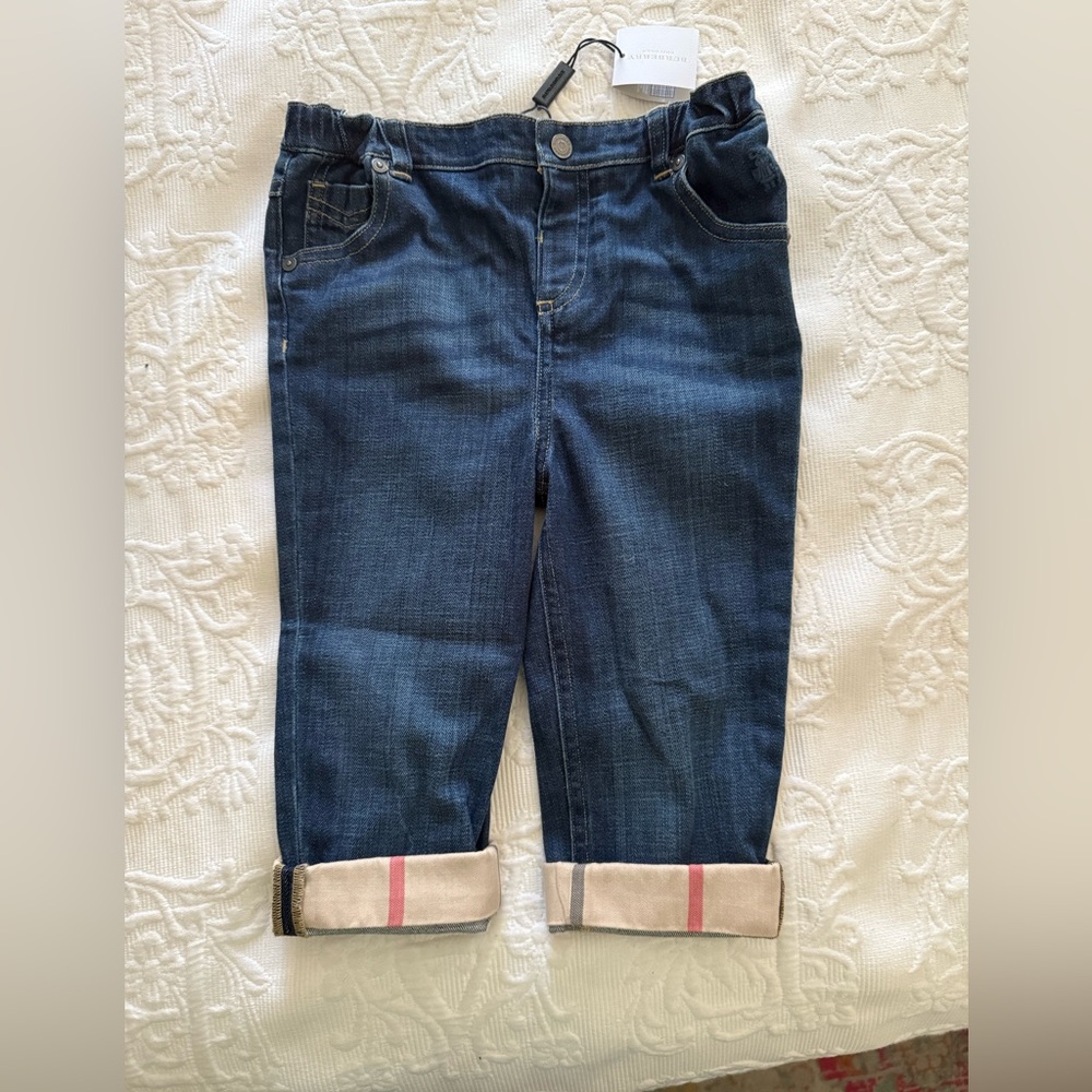 Burberry Baby/Kids Jeans with Classic novacheck plaid details USA Size 3Y NWT